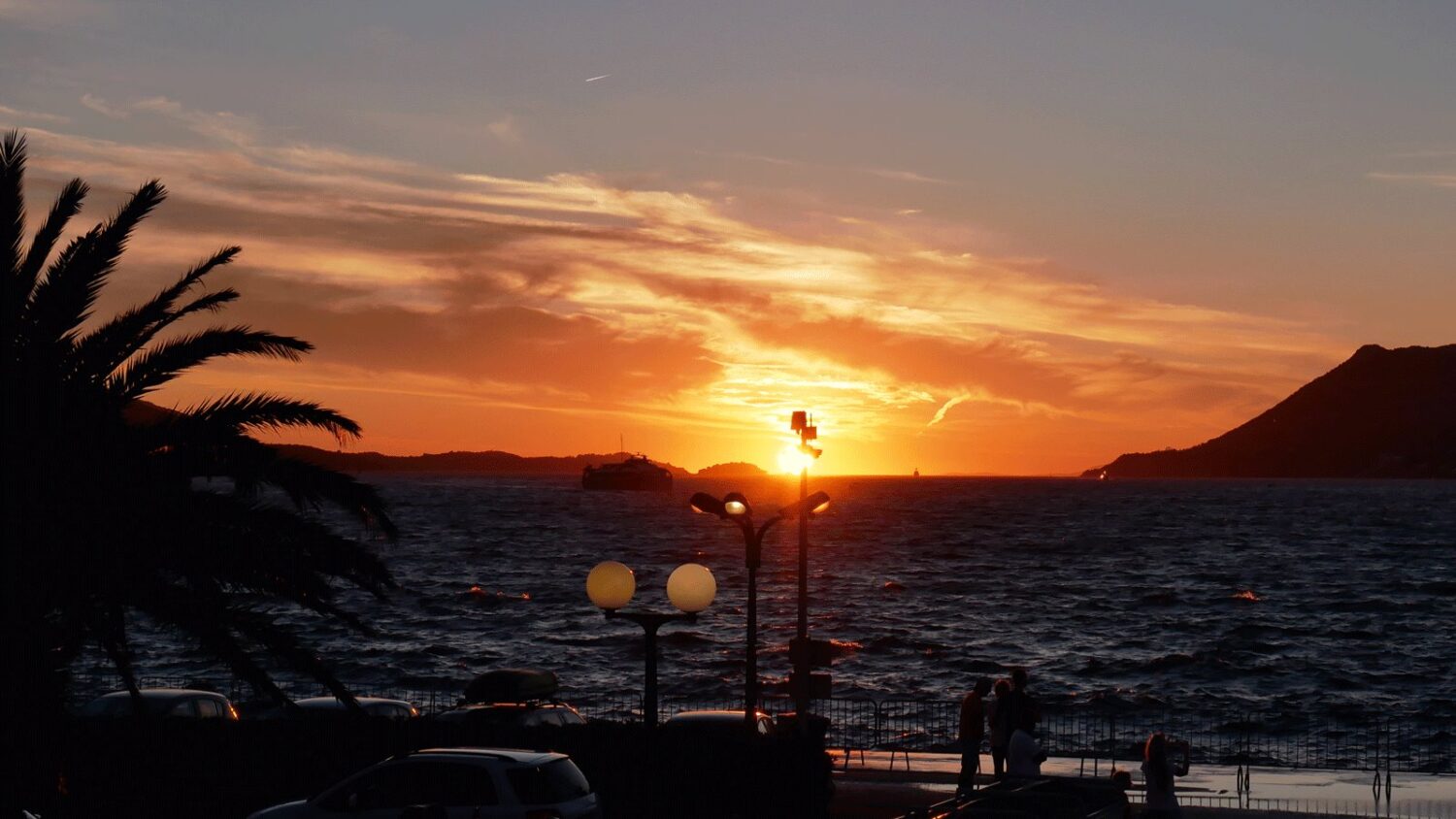 korčula zachód słońca
