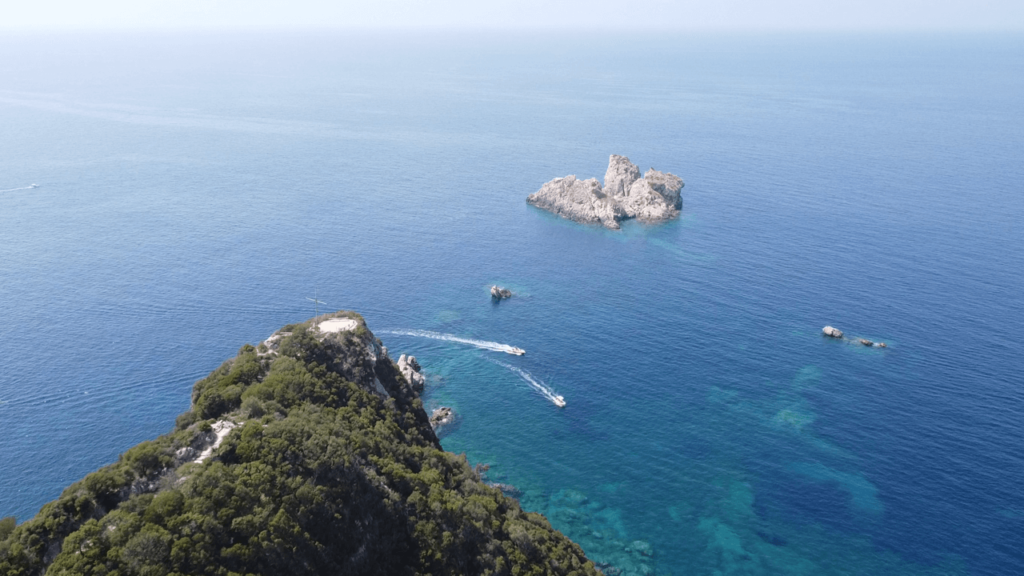 a rocky cliffs in the ocean